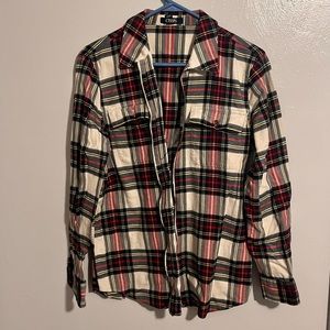 Chaps women’s zip flannel jacket